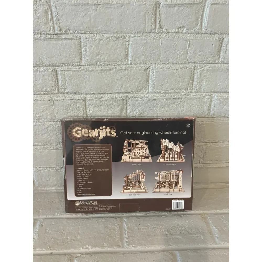 Mindware Gearjits Marble Coaster 3D Wooden Puzzle New Sealed